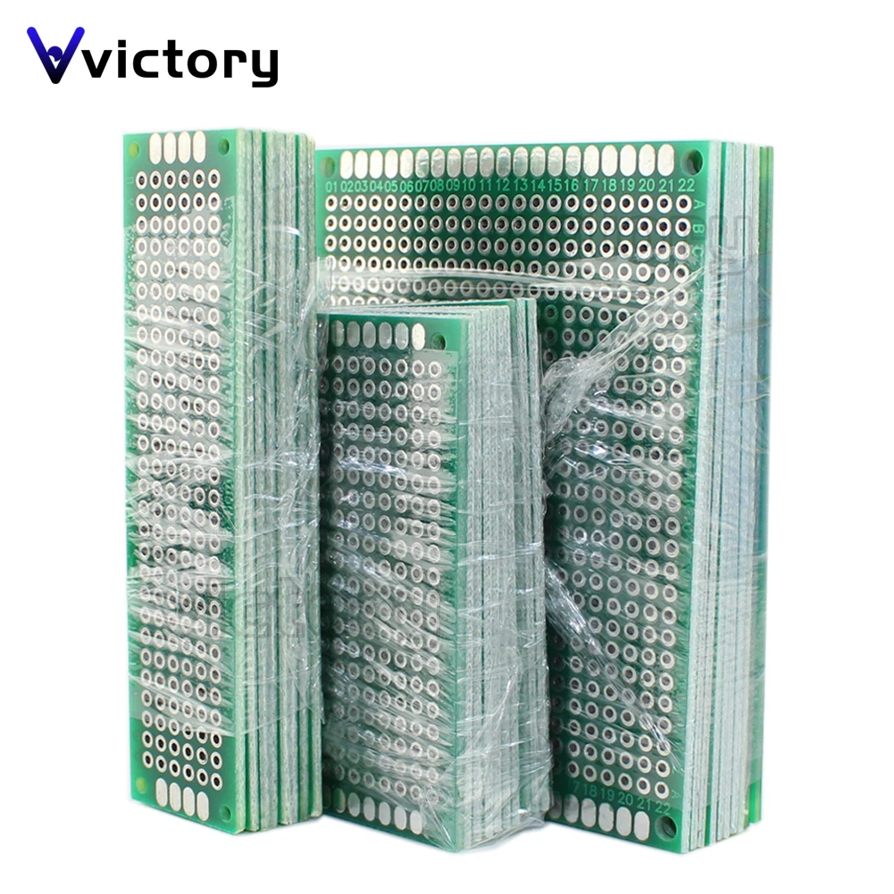 7x9 6x8 5x7 4x6 3x7 2x8cm Double Side Prototype Diy Universal Printed Circuit PCB Board Protoboard 8*12 9*15 10*22 13*25