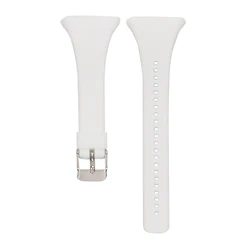 Silicone Adjustable Waterproof Smartwatch Strap - Comfortable and Practical Design (White)