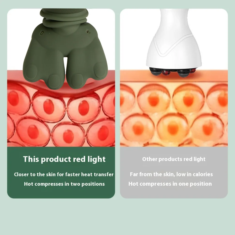 Bionic Neck Massager Red Light Moxibustion 3-Zone Heating Neck Massager Portable Shoulder Neck Pain Relief Device