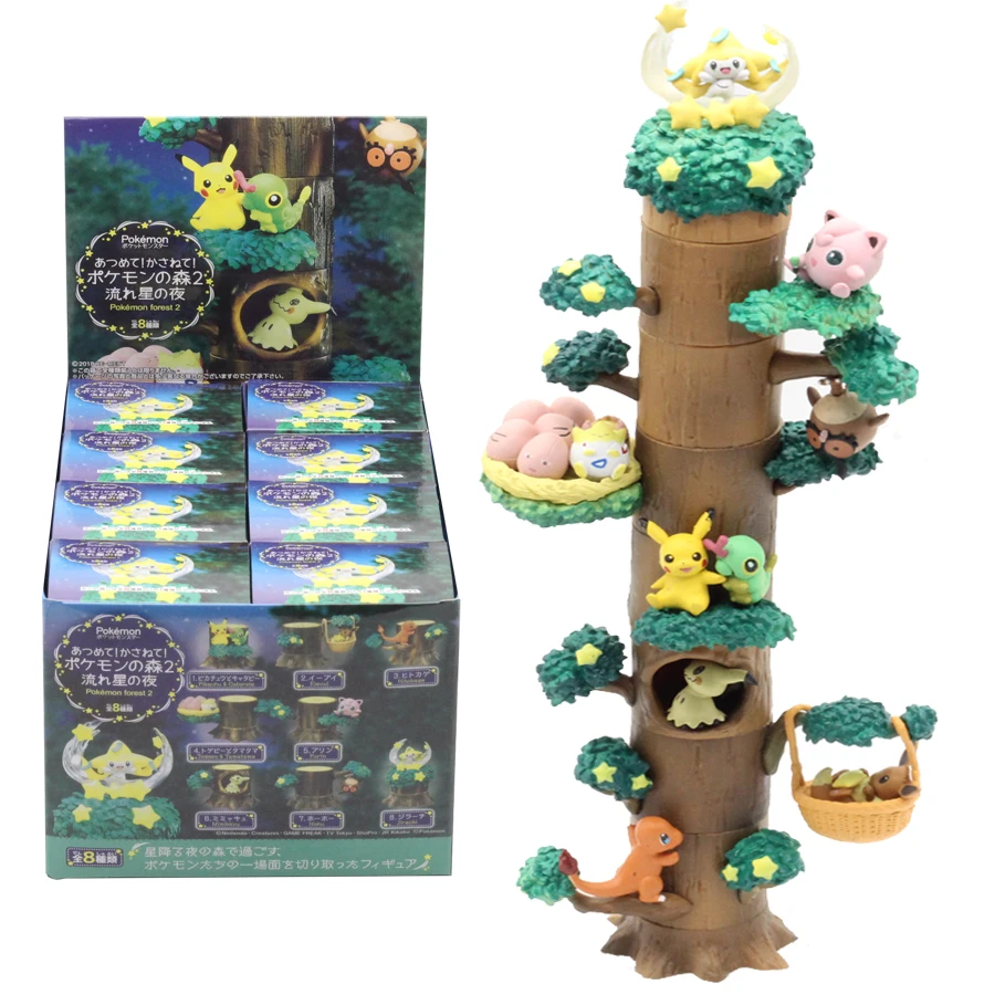 Pokemon Forest Figure Vol 2 Pikachu Caterpie Eievui Hitokage Togepy Tamatama Purin Mimikkyu Hoho Jirachi 8pcs Set Aliexpress