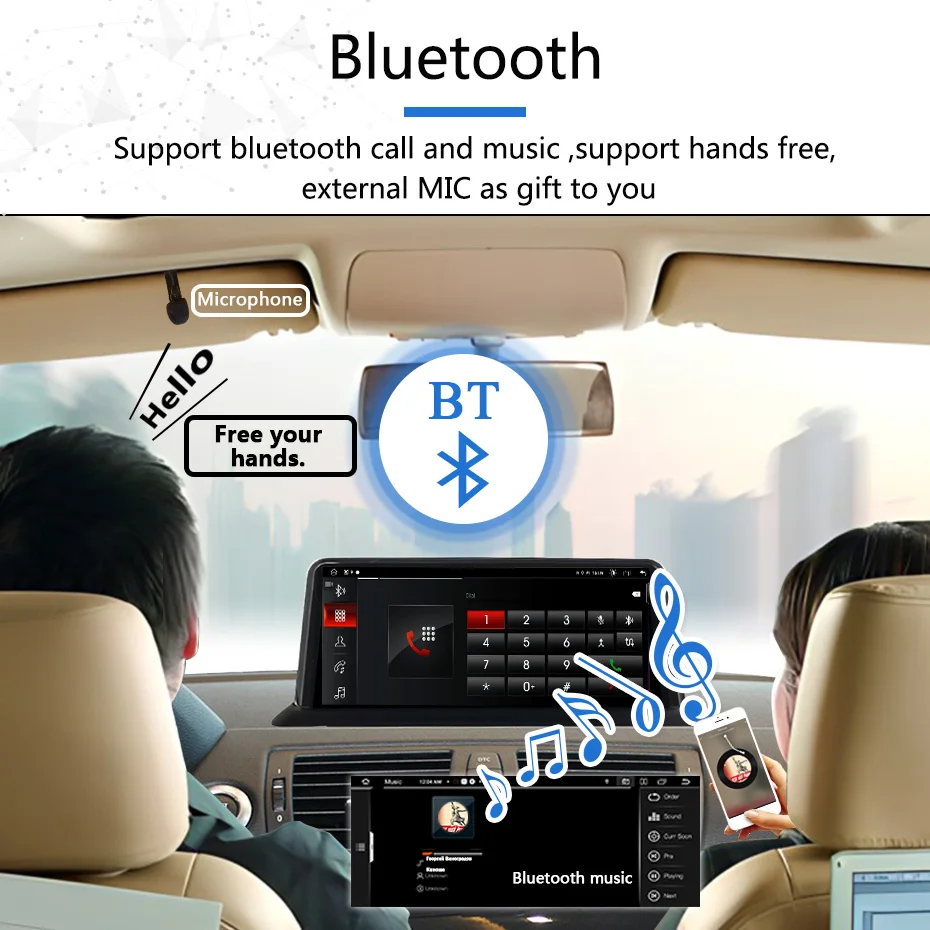 12,5 "Linux Touch Multimedia Bildschirm Android Auto Carplay Radio Für BMW E81 E82 E87 E88 2007-2012 Bluetooth spiegel Link Airplay – Detail 9