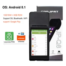  Handheld Android 8.1 Smart POS Terminal PDA 58mm Portable Thermal Bill Receipt Printer Bluetooth WiFi Loyverse SII Impresora 
