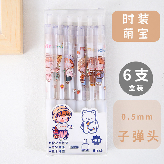 Kawaii Gel Pen Cute Cartoon Rabbit Quick Drying Black Ink Press Gel Pen Writing Pens School Office Supply Stationery