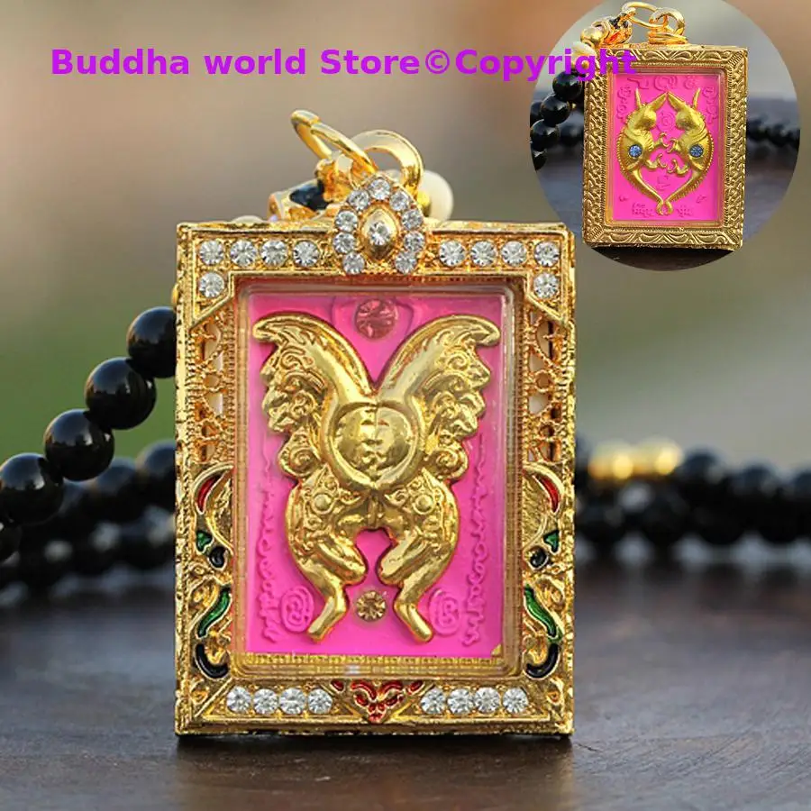 

Southeast Asia Thailand Temple Efficacious Lucky talisman girl Bring wealth money GOOD LUCK butterfly Buddha card Pendant Amulet