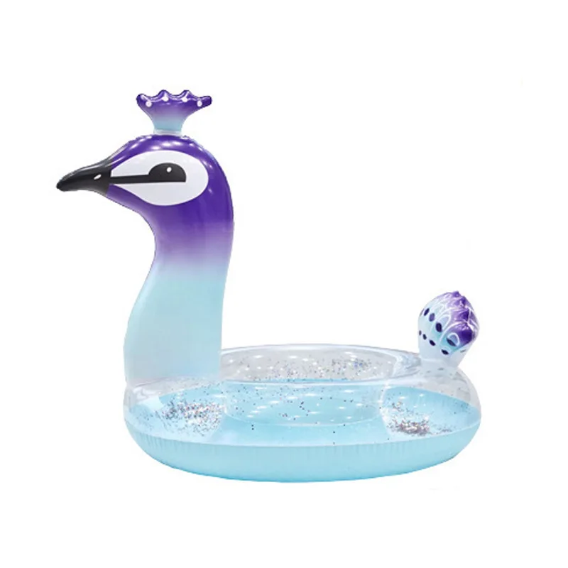 

Симпатичное Надувное сиденье с пайетками в форме павлина для купания детей