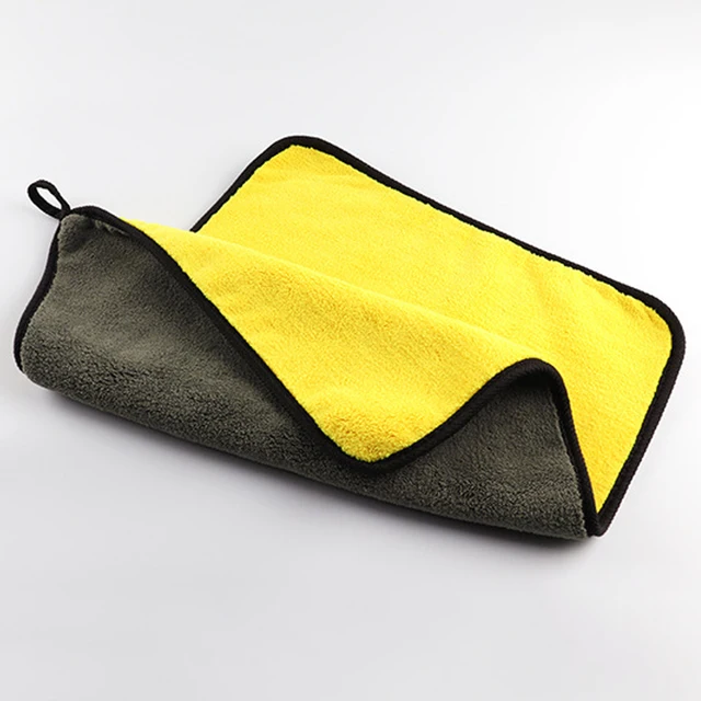 Professzionális Mikroszálas Autómosó Törülköző Vastag Tisztítószekrény Szárító Prémium Abszorbens Tisztítás Dupla Arcú Plüss Törülközők - Image 3
