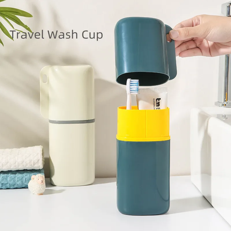 Travel Mouthwash Cup Travel Mug Portable Home Wash Storage Box Tanie