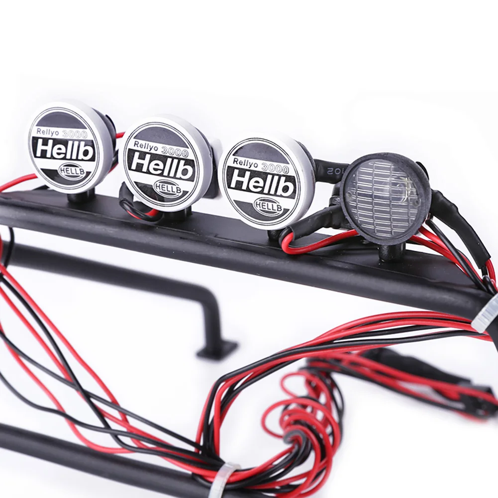 6개의 LED 조명이 있는 금속 롤 케이지 버킷 금속 RC 자동차 롤 케이지 버킷 원격 제어 자동차 액세서리