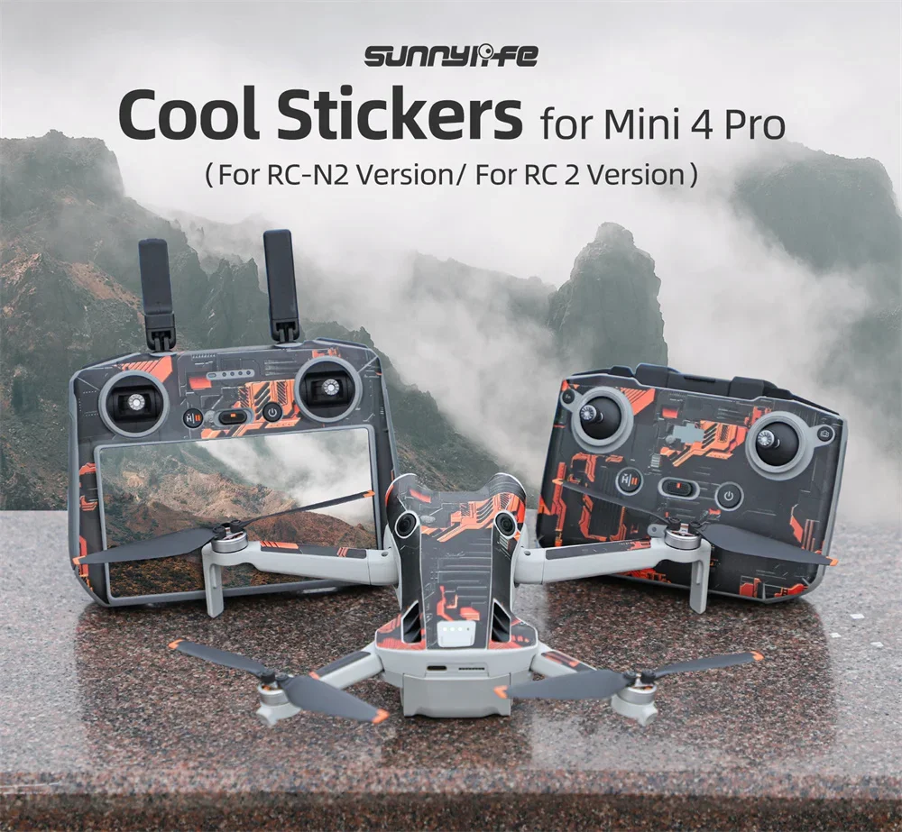 Description Picture 2 of itemSkin For DJI Mini 4 Pro Drone Waterproof Stickers Camera Drone Decals RC 2 Accessories For mini 4 pro