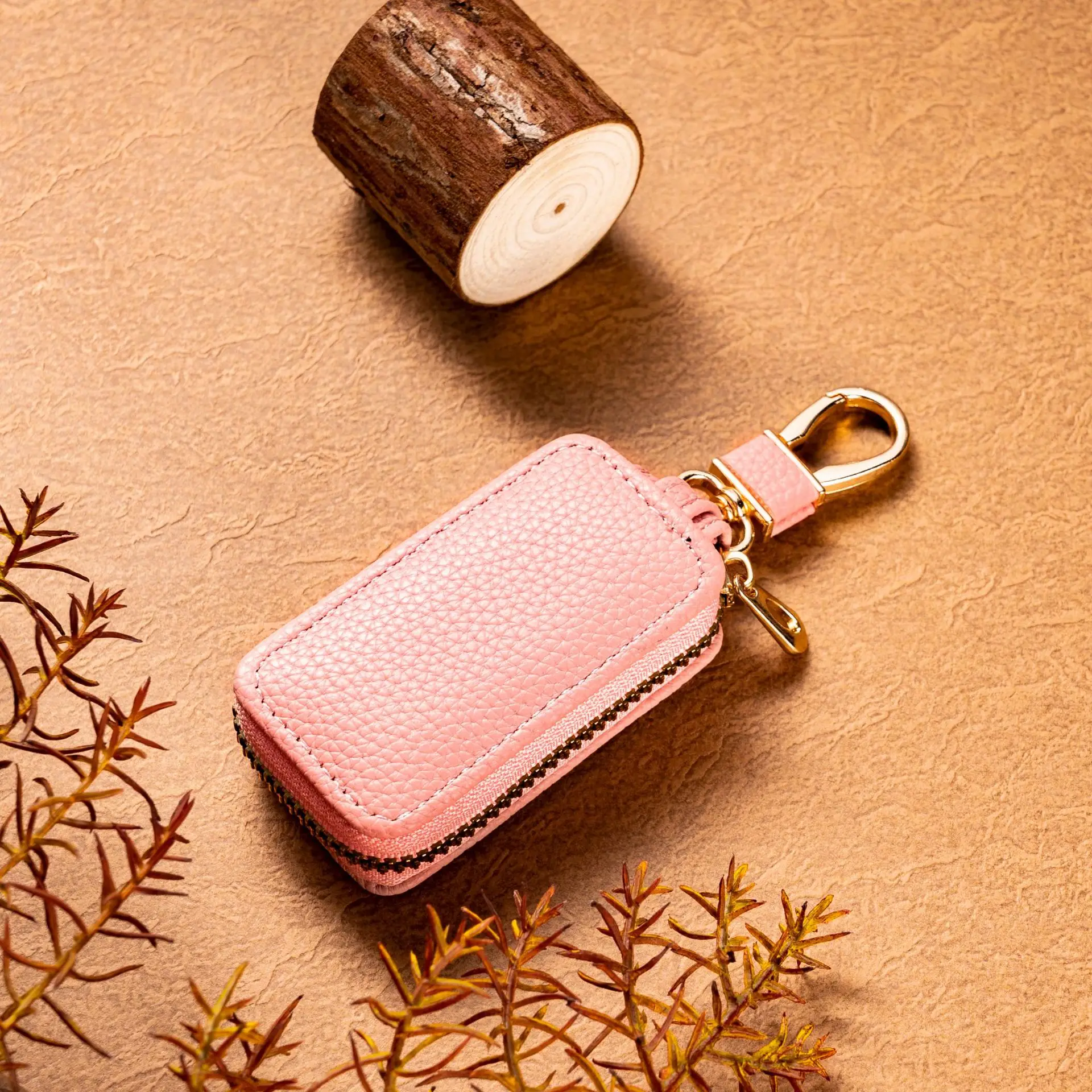 Leather Key Holder Minimalist Keychain Case Wallet Key Storage Case Protector Large-capacity Multifunctional Pouch key case,key holder,key organizer,key purse