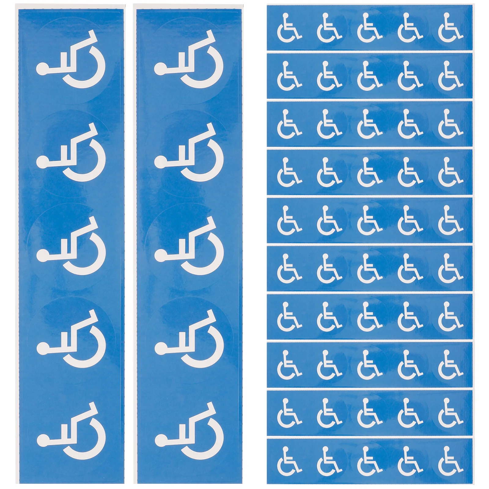 

12 Sheets Barrier-free Access Signs Self-adhesive Label Logo Stickers Labels Pvc