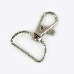 Versatile Metal Lobster Clasp Swivel Clips for DIY Crafts & Accessories (Silver)
