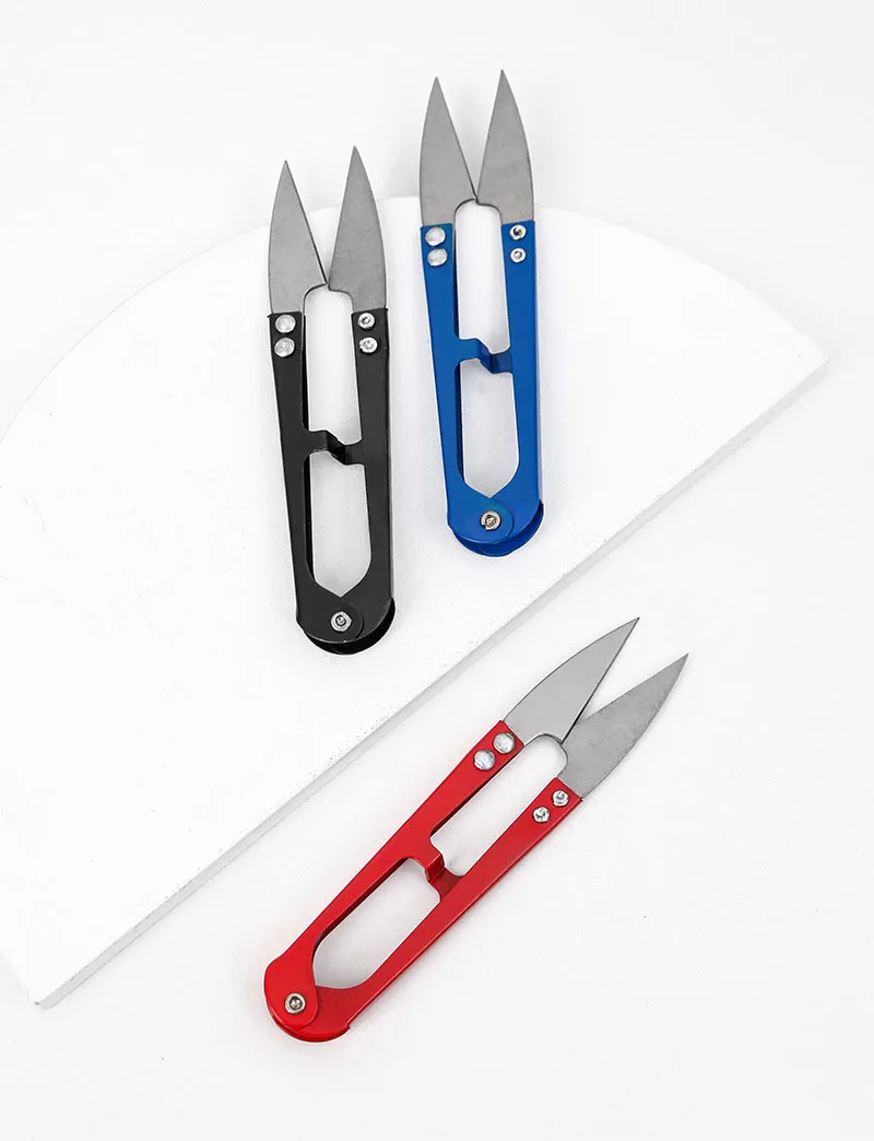 Description Picture 2 of itemU-Shaped Yarn Scissors Household Tailor Scissors Cross Stitch Thread Cutter Clothing Textile Tools Fishing Line Shears Wholesale