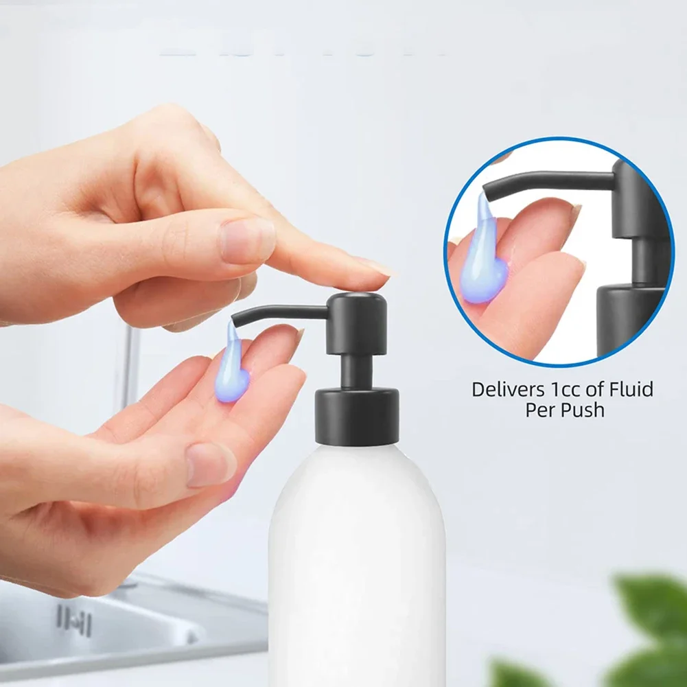 Stainless Steel Hand Liquid Soap Pump Dispenser Head Nozzle For Bathroom Foam Soap Shampoo Dispenser Accessories