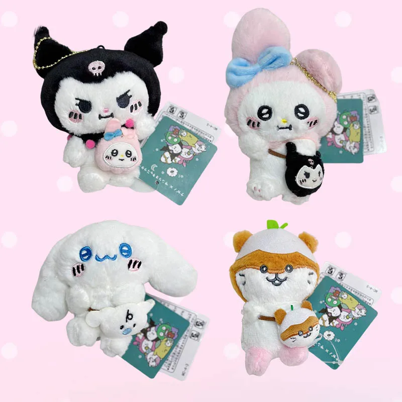 

10 см плюшевая кукла кавайная Sanrio My Melody Kuromi Cinnamoroll милые аниме новые плюшевые подвесные игрушки для девочек подарок на день рождения