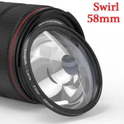 Kaleidoscope Effect Photography Prism Filter - Artistic Lens Accessory (58mm Swirl)