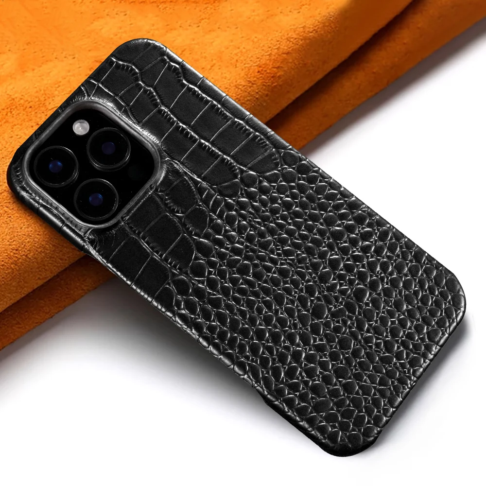 Natural Cowhide Leather Magnetic Phone Protector - Luxury Magsafe Case