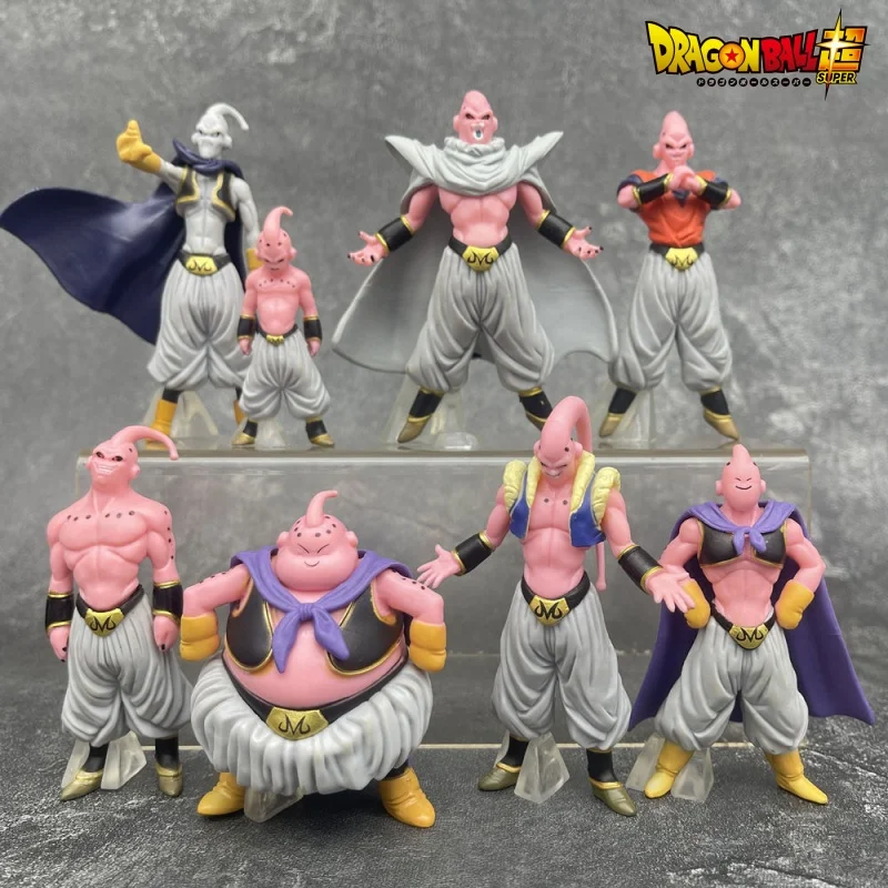 

Фигурки из аниме «Драконий жемчуг Z», ПВХ экшн-фигурки Majin Buu Fat Buu, коллекционные модели, игрушки для детей и взрослых, подарки, 8 шт.