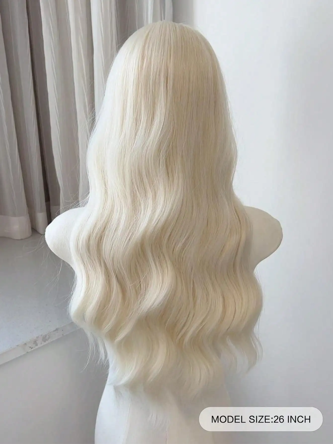 Brown Blonde Synthetic Wig for Women with Long Water Wave Hair