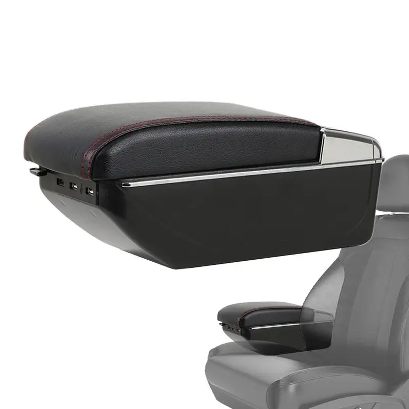 

Arm Rest For Car Console SUV Double-Layer Center Console Organizer Box Storage Box With 7 USB Ports And Cup Holder Car
