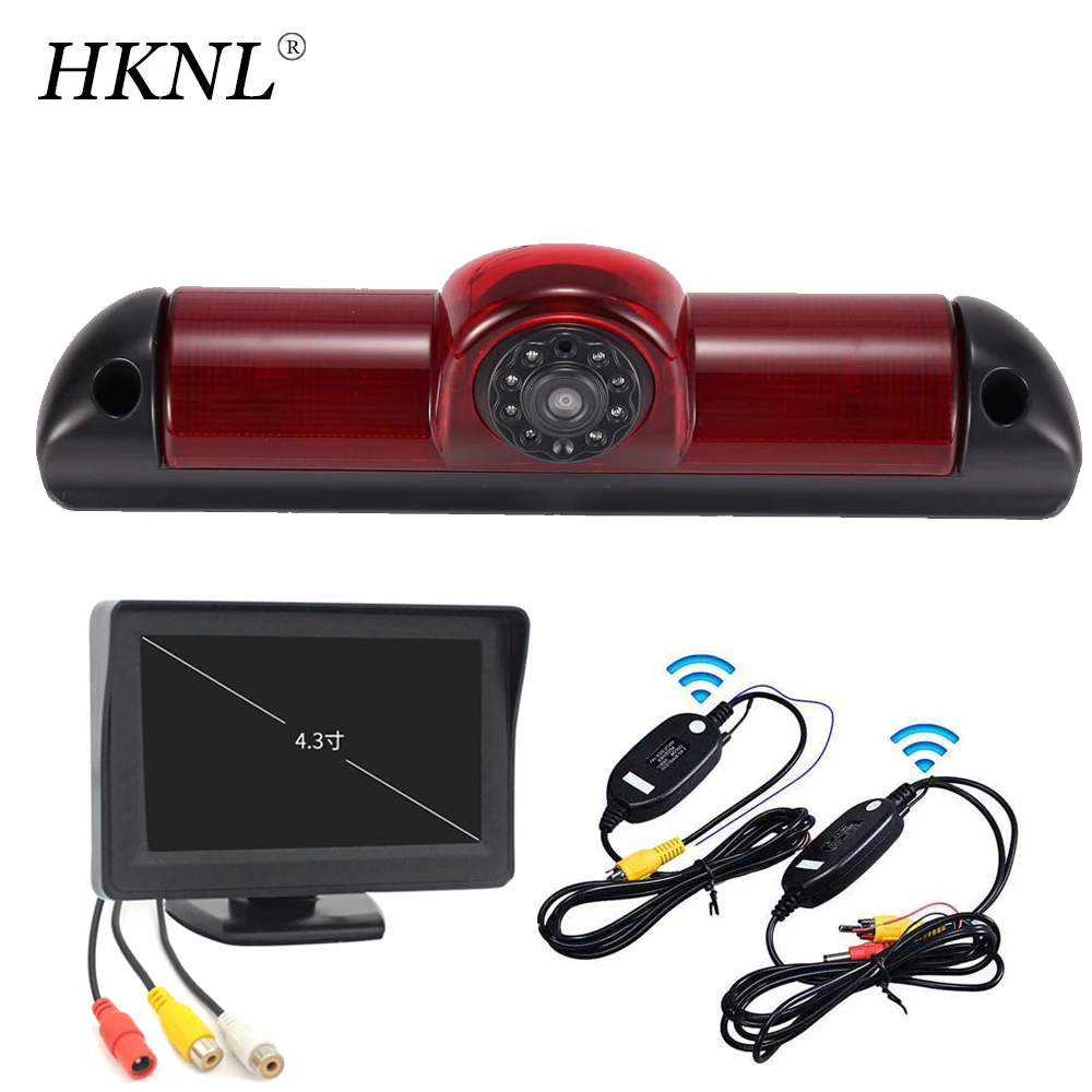 

Car Backup Camera CCD With 4.3"Monitor 2.4GHZ Wireless For Fiat Ducato X250 Citroen Jumper Peugeot Boxer Dodge X290 Brake light