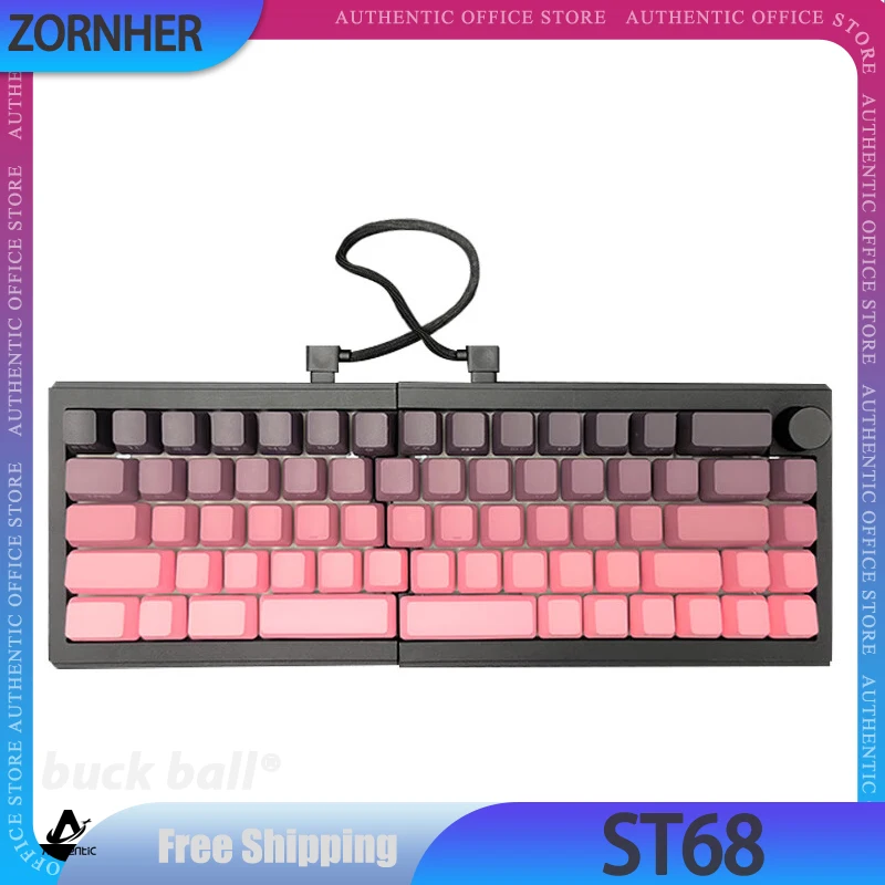 Zuohe ST68 Split Mechanical Keyboard 3mode 2.4g Bluetooth Wireless
