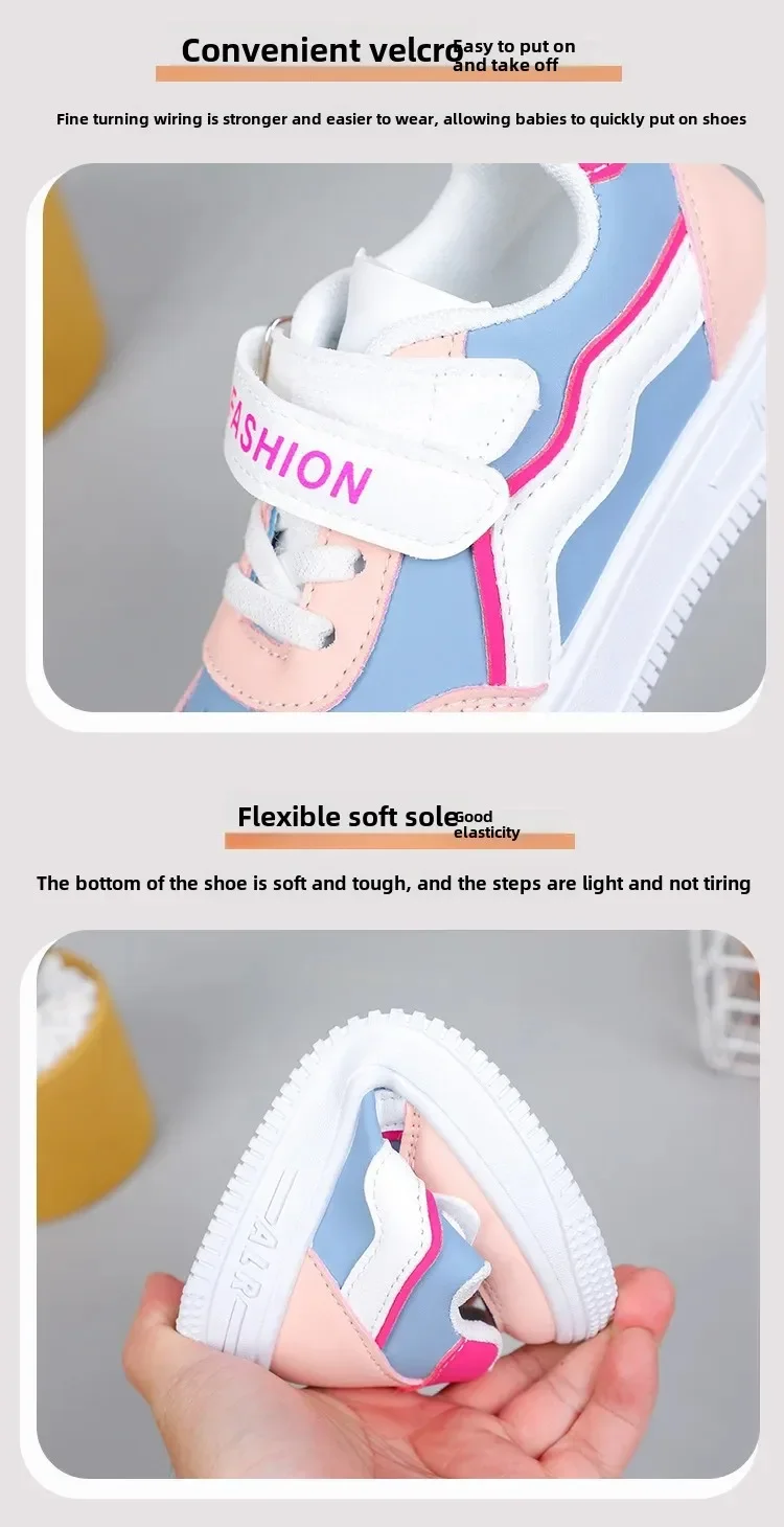 Girls Purple Non-Slip Sneakers - Casual Breathable Outdoor Running Shoes