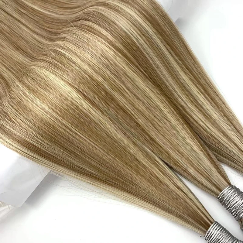 Straight I Tip Hair Extensions Human Hair Natural Extensions Keratin Capsule Brown 613 Blonde Color 18-30inch