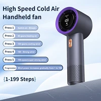 Mini climatiseur portable à ventilateur portatif à grande vitesse avec six ventilateurs et 199 niveaux de réglage infinie 5