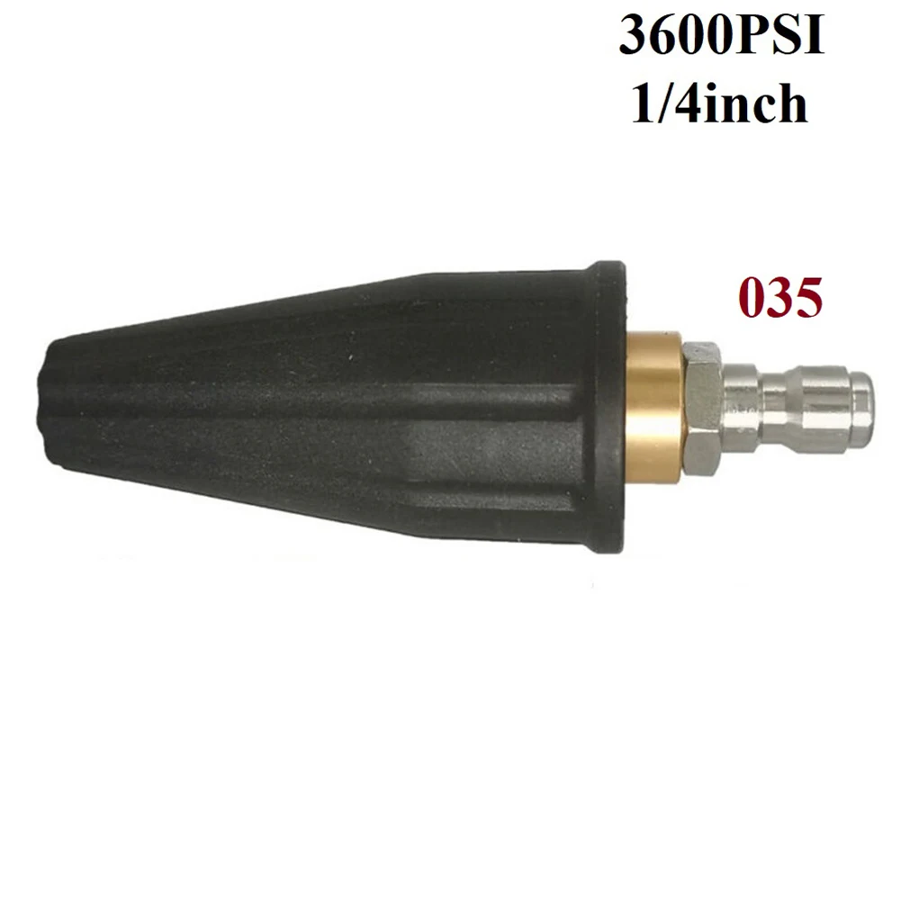 Pressure Washer Turbo Nozzle Rotating Turbo Nozzle 3600PSI 2.5-3.5GPM 1/4 Quick Connect Accessories Cleaning Connection 1 4 quick connect rotating turbo nozzle 4000psi 2 5 3 0 3 5 4 0 4 5gpm car washer for high pressure washer cleaner accessory