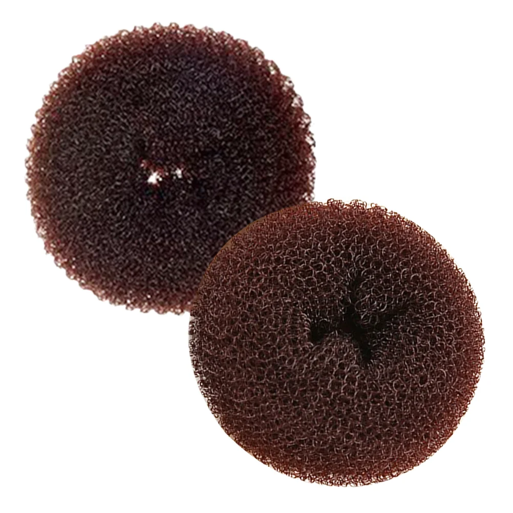2 Pcs Bun Styler Donuts Hair Maker Form Shaping Ballet Accessories Nylon Silk Short Bride Long