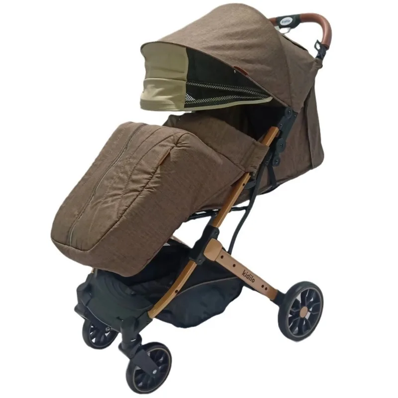 Stroller can sit and lie down, lightweight foldable stroller, multifunctional portable stroller