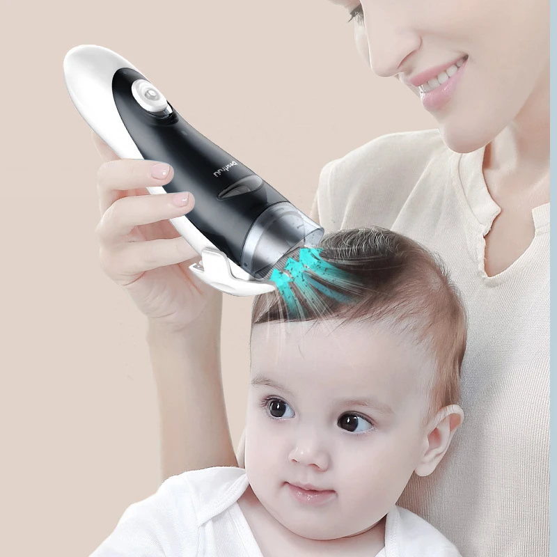 Mute Kids Hair Trimmer Automatic Gather Waterproof Baby Adult Hair Clipper Electric Cutting Baby Care hair clipper hair trimmer