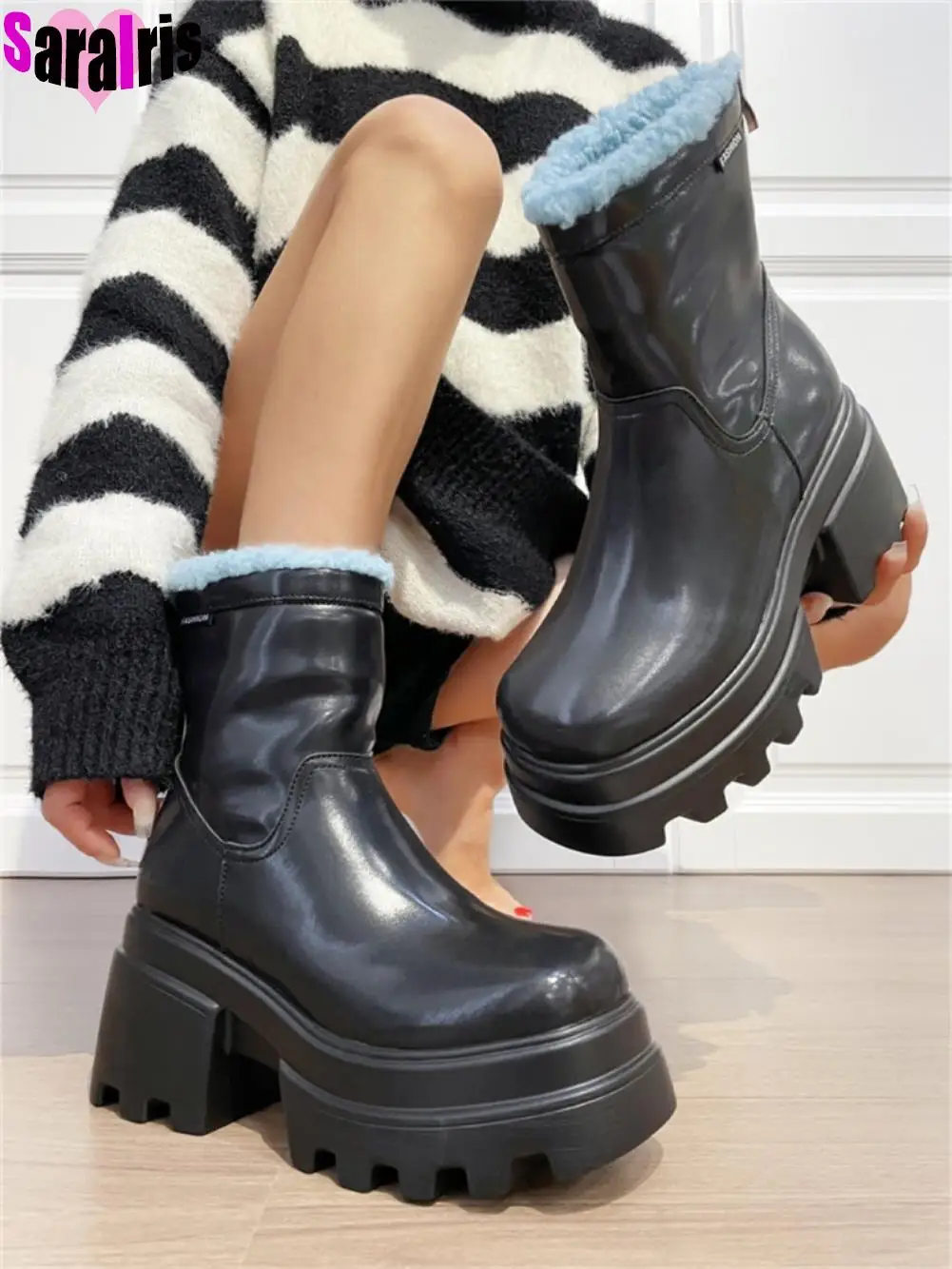 plush warm winter boots