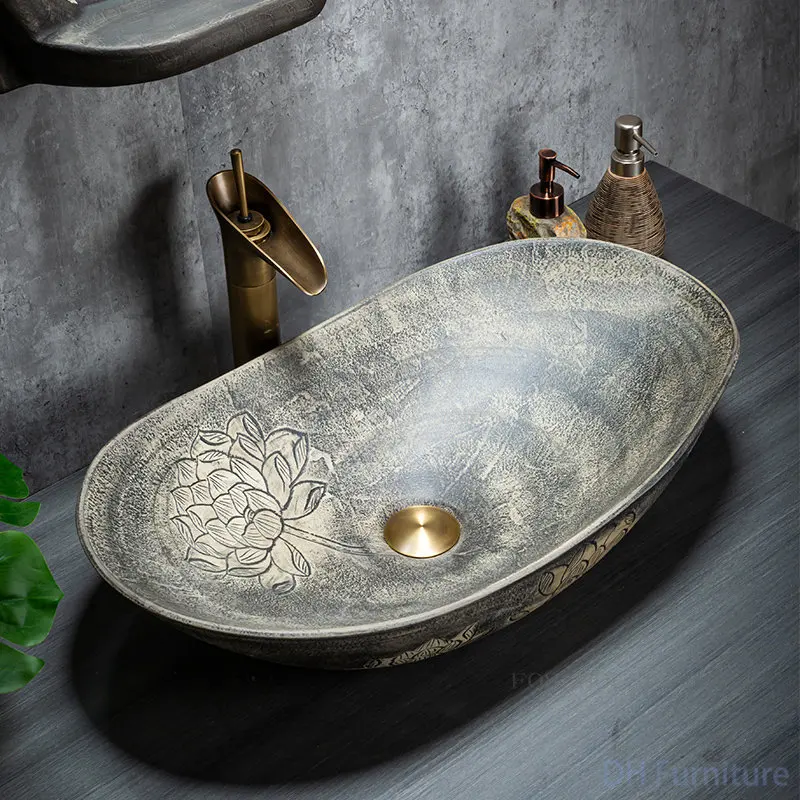 Nordic-Ceramic-Bathroom-Sink-Creative-Countertop-Basin-Home-Wash-Basin ...