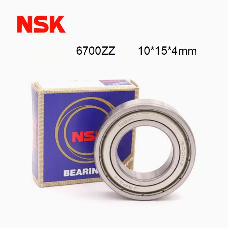 

Japan NSK 5/10pcs ABEC-7 6700ZZ High Quality 6700Z 6700 ZZ Z 10x15x4 mm Metal Seal Thin Wall Section Deep Groove Ball Bearings