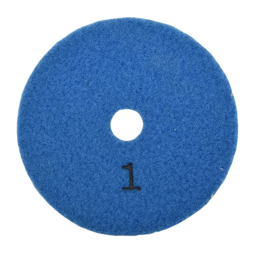 Versatile 4-Inch Dry/Wet Diamond Polishing Pad for Granite, Concrete, Stone, and Marble - 1/5 Piece Set