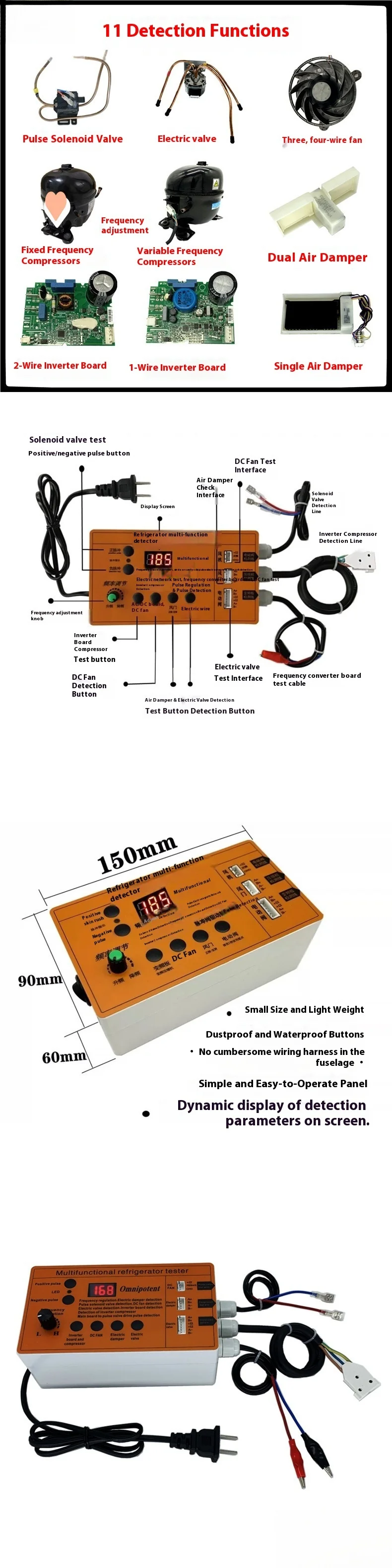 English Version Refrigerator Inverter Board Compressor Solenoid Valve Fan Air Do