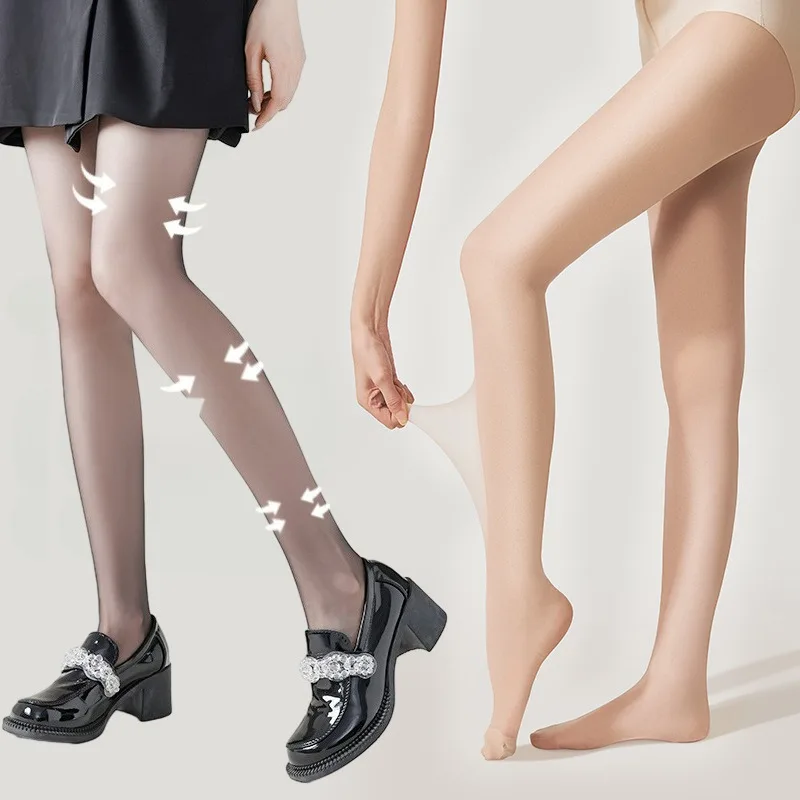 Skin Color Tights Summer Tear Resistant Anti-cored Hook Wire Pantyhose Breathable Slim Ultra Thin Leggings