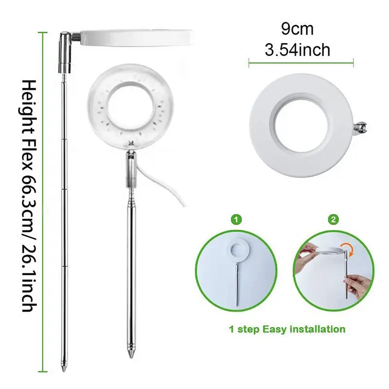 Plant Grow Light Lamp For Indoor Plants Indoor Full Spectrum LED Grow Light 4 Level Automatic Timer Plant Growing Lamps dropship
