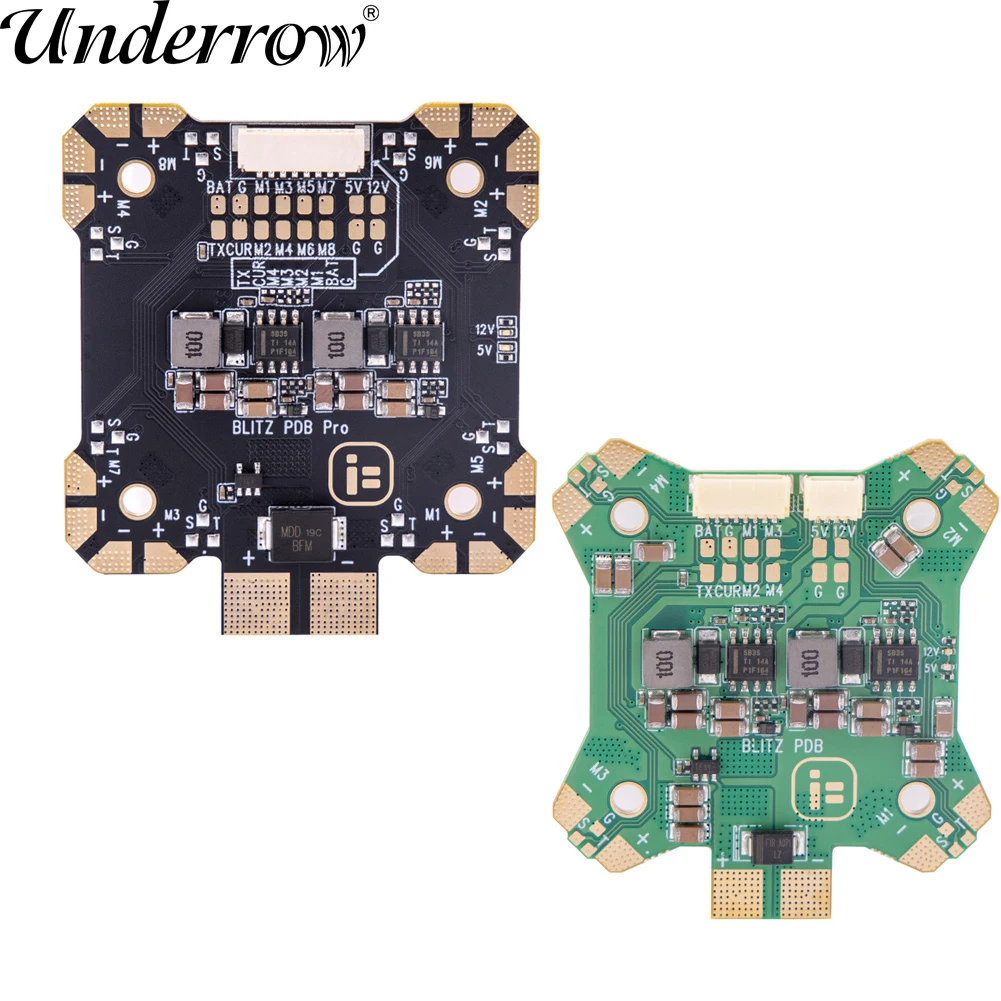 

Мини-концентратор питания iFlight BLITZ Pro 4-8S 330A, распределительная плата питания PDB(50/80 а) с двойным BEC 5 В и 12 В для FPV мультикоптера квадрокоптера