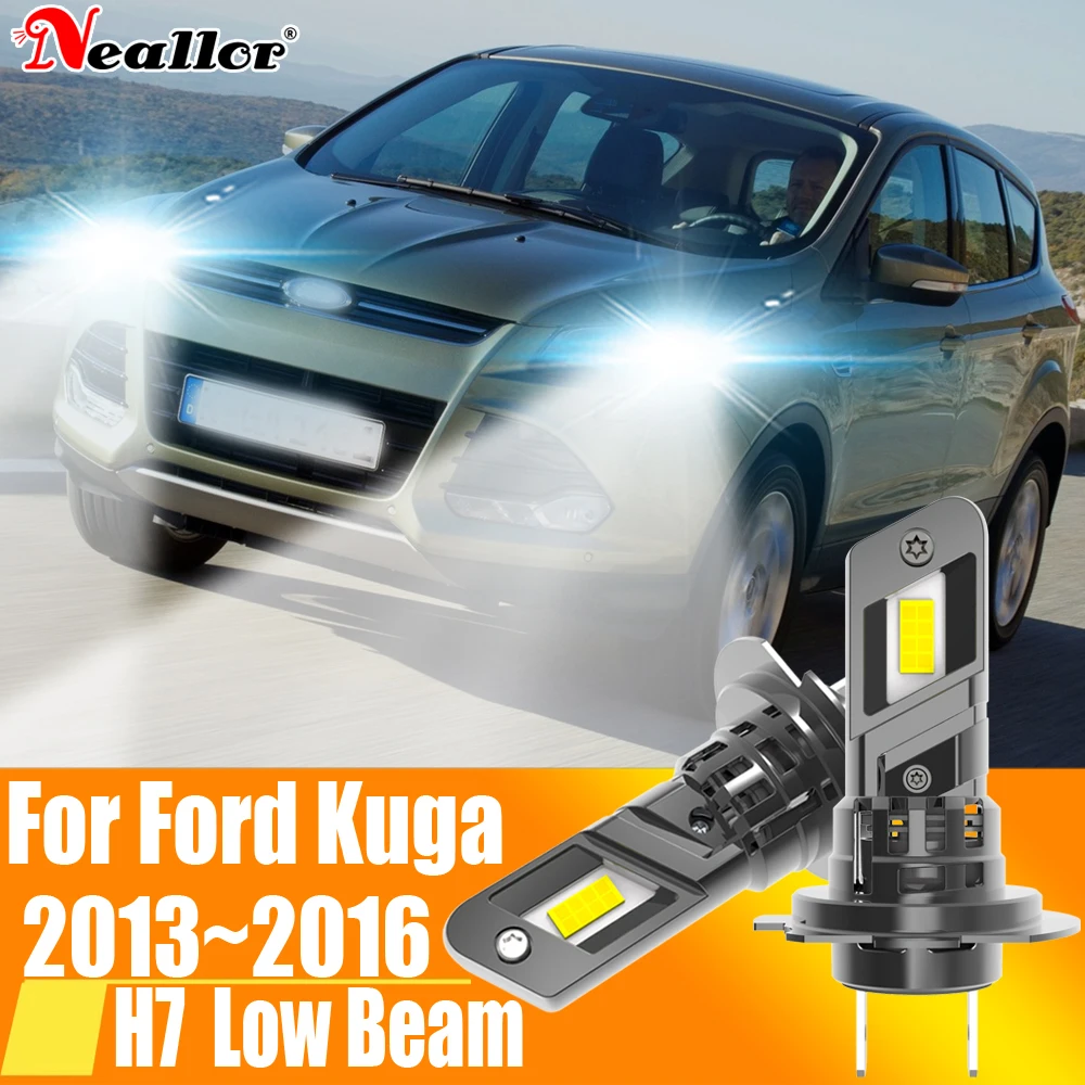 

2 шт., Автомобильные светодиодные лампы H7 Canbus H18 6000K 12 В 55 Вт для Ford Kuga 2013 ~ 2016