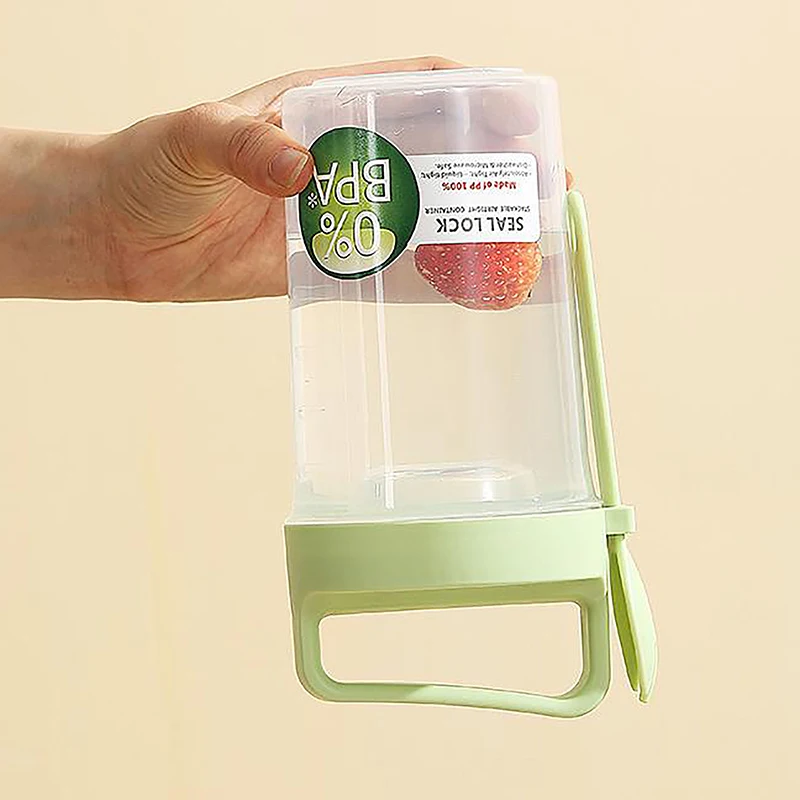Breakfast Fruit Oat Yogurt Salad Cup With Lid And Spoon Food Seal Storage Bento Box Fitness Fat-Reduced Taper Bowl