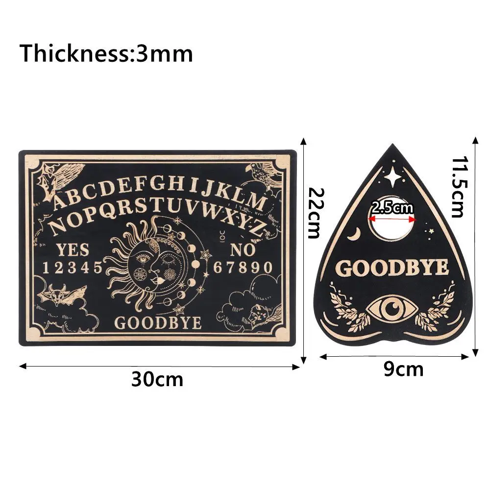 Divination Pendulum Board Kit Art Home Decor Wooden Magic Board Ouija Metaphysical Message Witch's Pendulum wood icon decoration