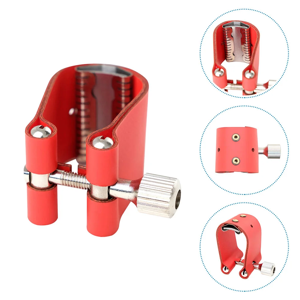 

Alto Saxophone Ligature Fastener Compact Durable Artificial Alto Saxophone for Alto Sax Saxophone Rubber Red