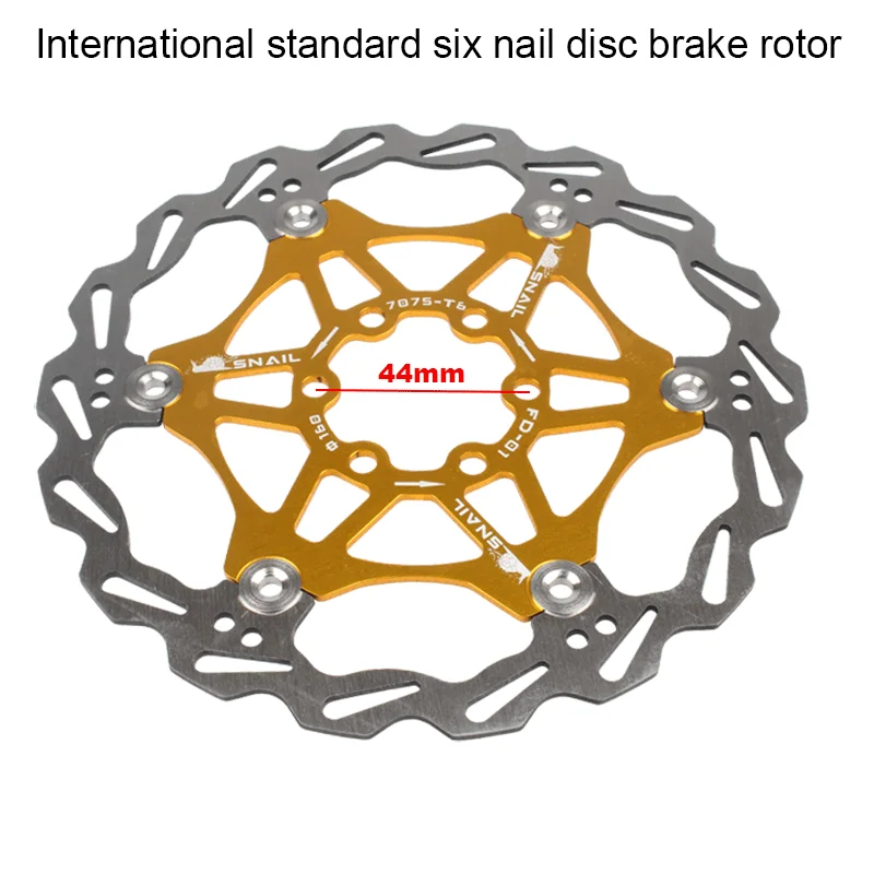 Bicycle disc brake pads 160mm 180mm 203mm aluminum alloy 6 nail rotor Mtb road bike floating discs parts