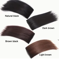 Extension capillaire synthétique courte et lisse, 10cm, doublure de cheveux Invisible, couverture latérale supérieure, postiche pour femmes 2