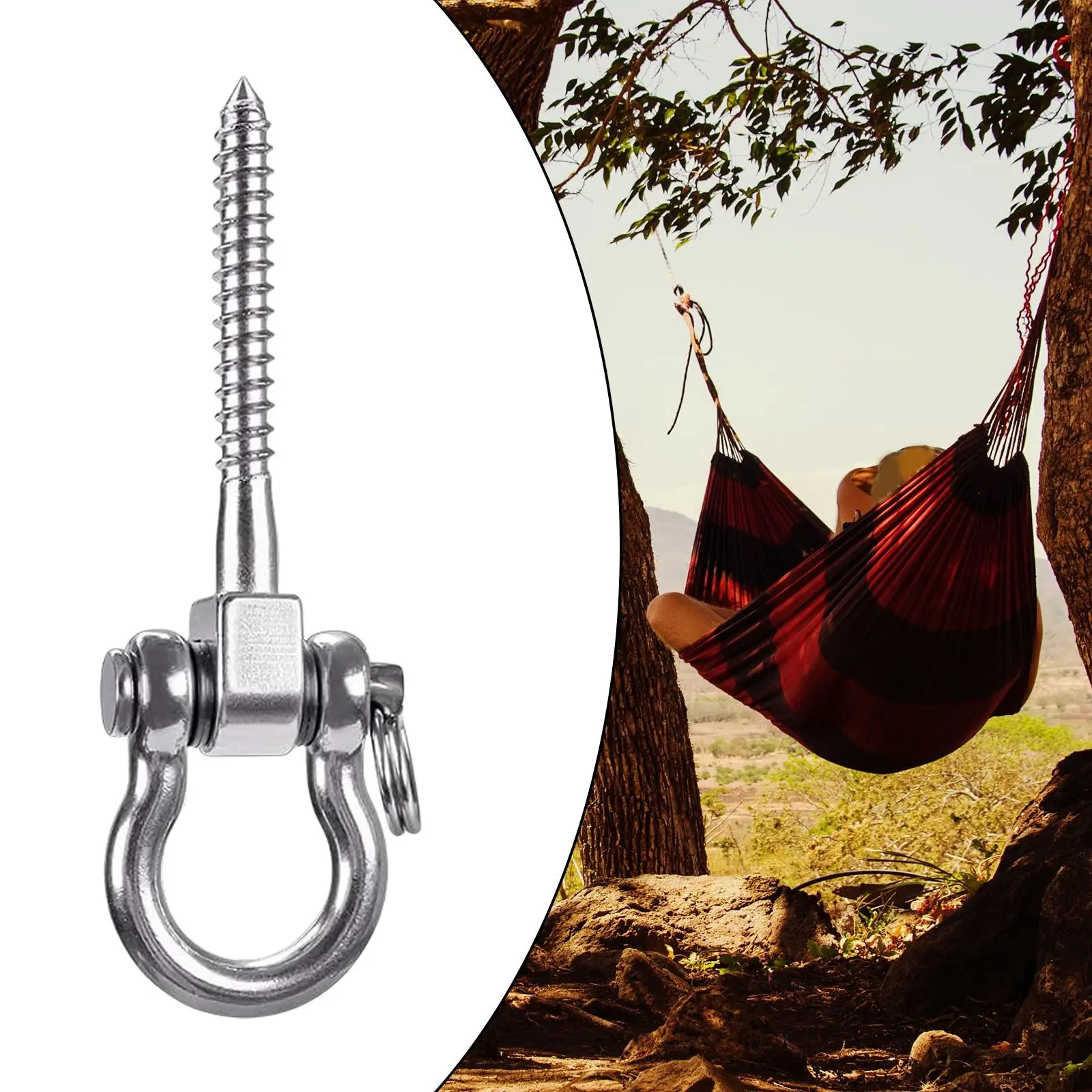 Heavy Duty Swing 0lbs Capacity Hardware Rotate Rustproof Screw Bracket for Hammock Fitness Facilities Gym Cradle Playground
