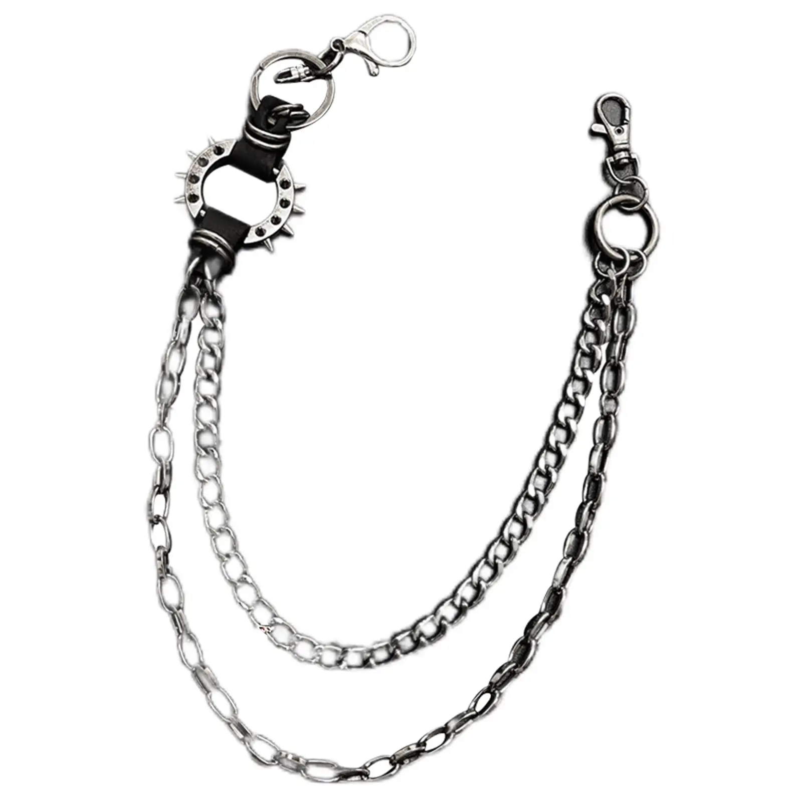 Waist Chain Key Chain, Vintage with Fashion Unisex Punk Style Metal Belt Men Women Trousers Pants Jeans
