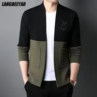 Top Grade New Autum Brand Fashion Knitwear Japanese Aesthetic Mens Cardigan Sweater Casual Coats Winter Jacket Men Clothing